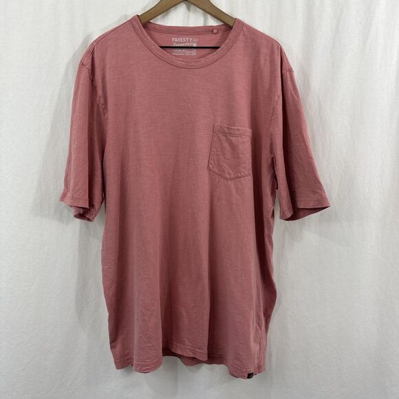 Faherty Sunwashed Salmon Pink Short Sleeve Tee Shirt Mens XXL-T ***READ - Picture 1 of 11